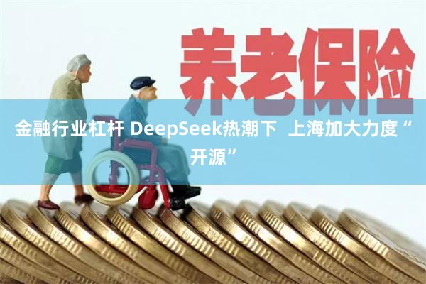 金融行业杠杆 DeepSeek热潮下  上海加大力度“开源”