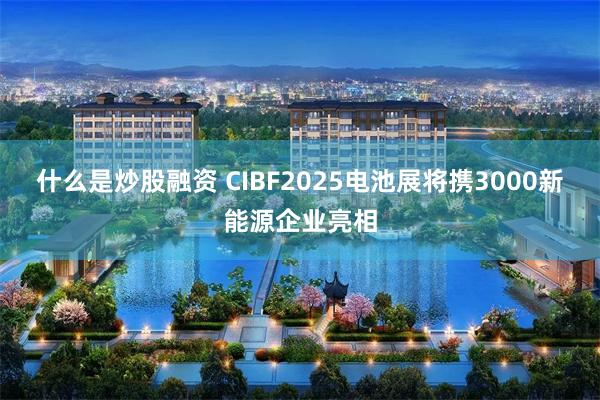 什么是炒股融资 CIBF2025电池展将携3000新能源企业亮相