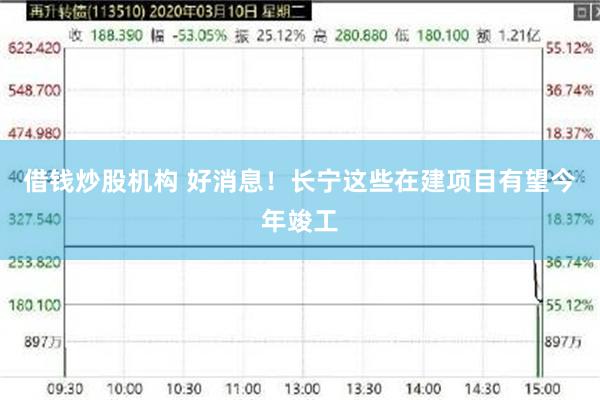 借钱炒股机构 好消息！长宁这些在建项目有望今年竣工