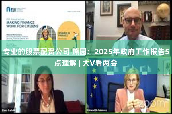 专业的股票配资公司 熊园：2025年政府工作报告5点理解 | 大V看两会